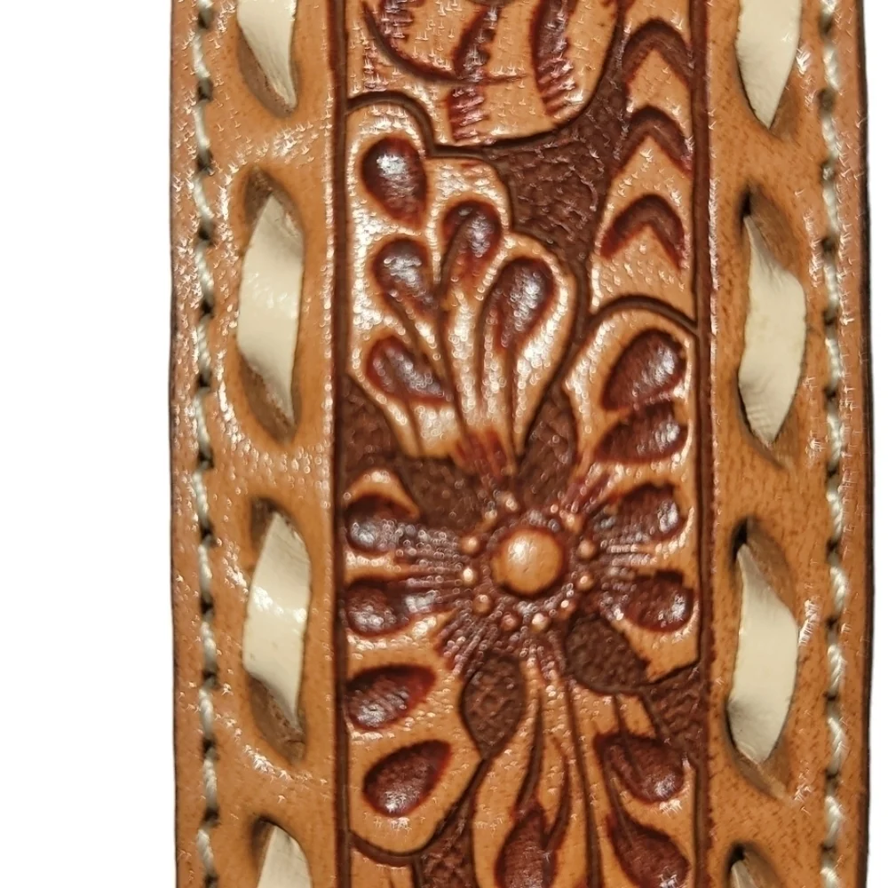 Kids 100% Genuine Leather Hand Tooled Belt